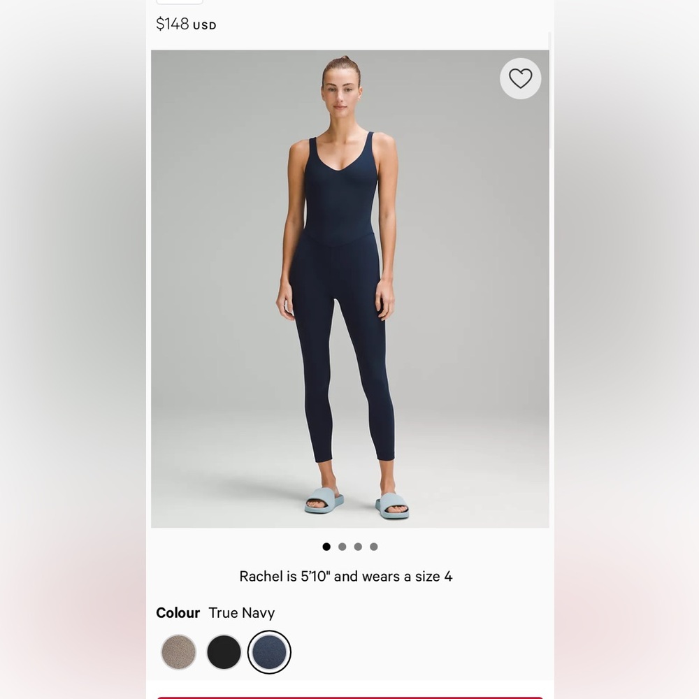 lululemon athletica True Navy Jumpsuit